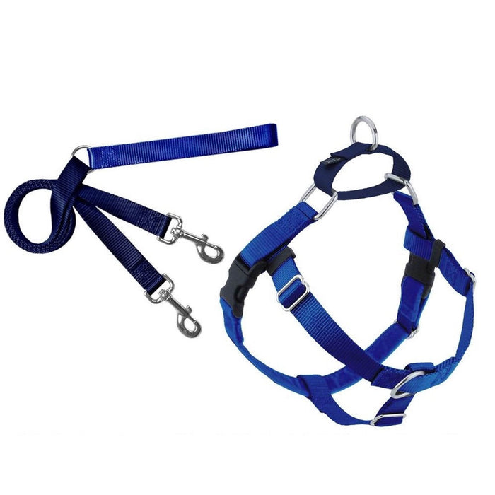 Freedom No-Pull Harness and Leash - Royal Blue / XS 5/8"
