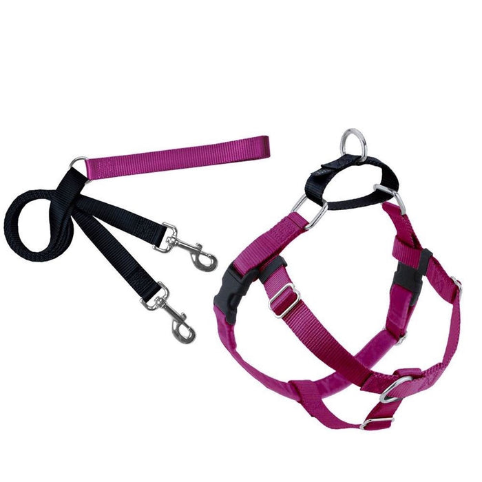 Freedom No-Pull Harness and Leash -  Raspberry / Medium 5/8"