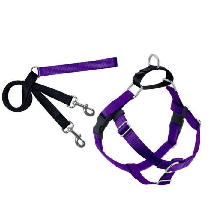 Freedom No-Pull Harness and Leash - Purple / Large 1"