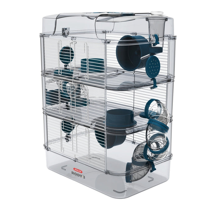 Rody 3 Trio Rodent Cage, Blue