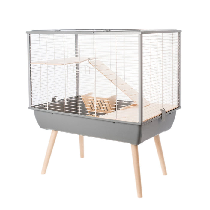 Neo Muki Large Rodent Cage Grey