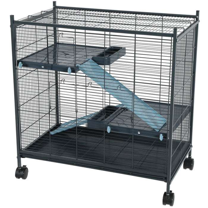 Rodent Cage Indoor 2 Mini Loft Blue