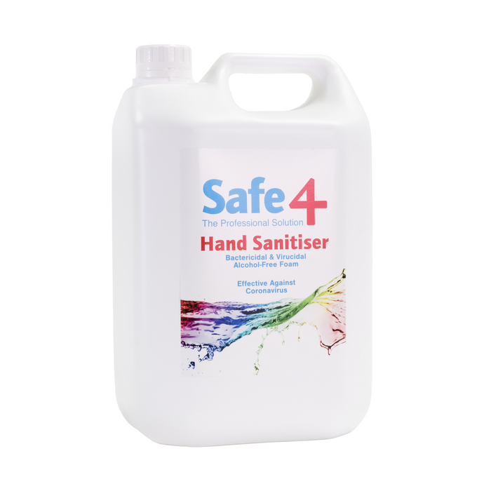 Safe4 Virucidal Foam Hand Sanitiser, 5 L