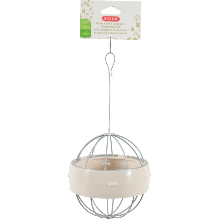 Plastic Hanging Hay Ball Beige, 14 cm dia.