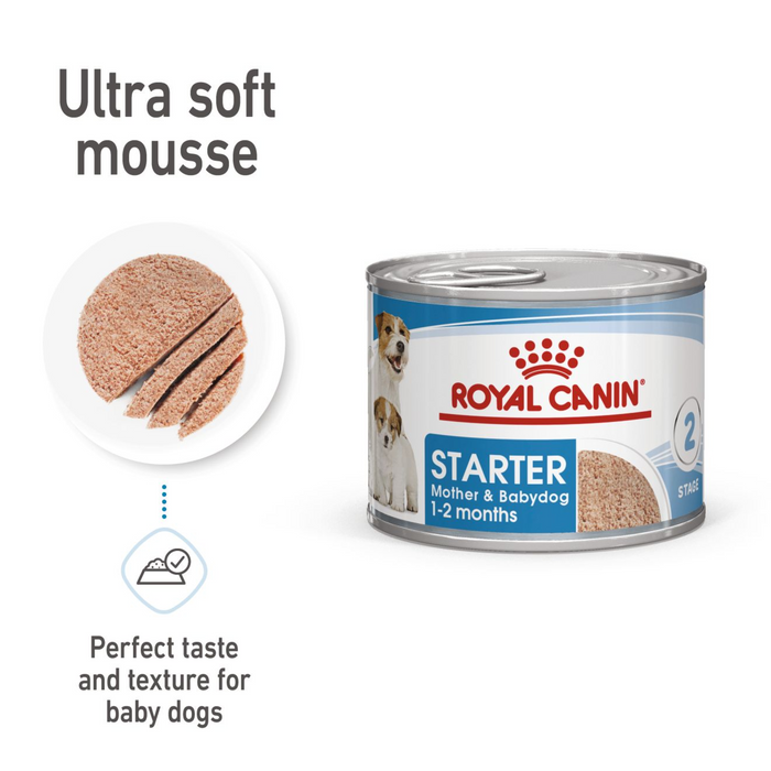 Canine Health Nutrition Starter Mousse (Wet Food - Cans) 12 x 195 g