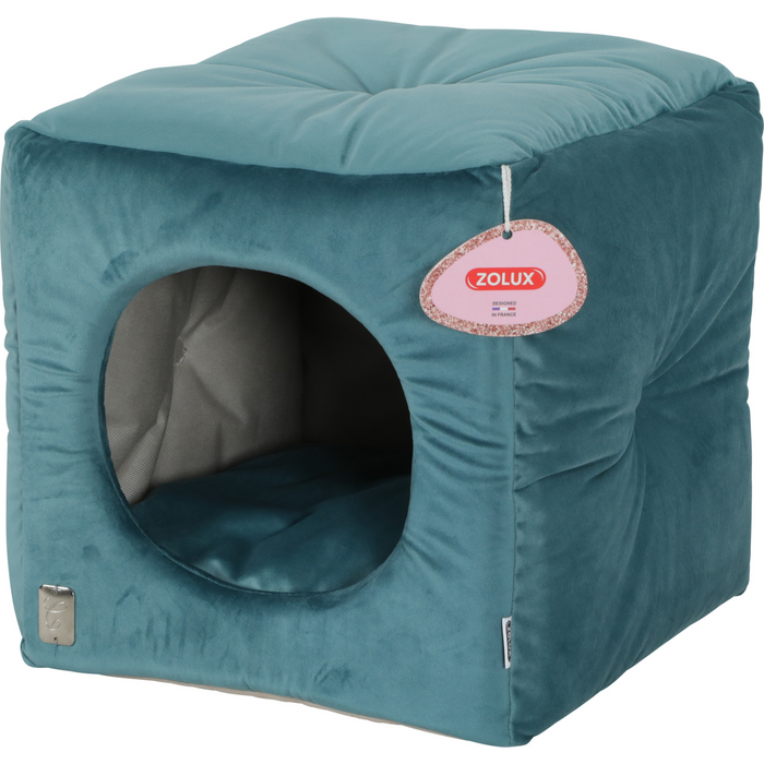 Chambord Chesterfield Cube Peacock Green, 35 cm