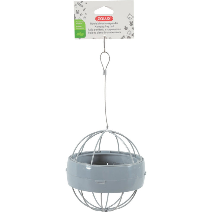 Plastic Hanging Hay Ball Grey, 14 cm dia.