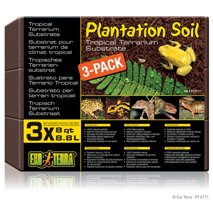 Exo Terra Plantation Soil 3-pack, 3 x 8 qt (3x8.8 L)