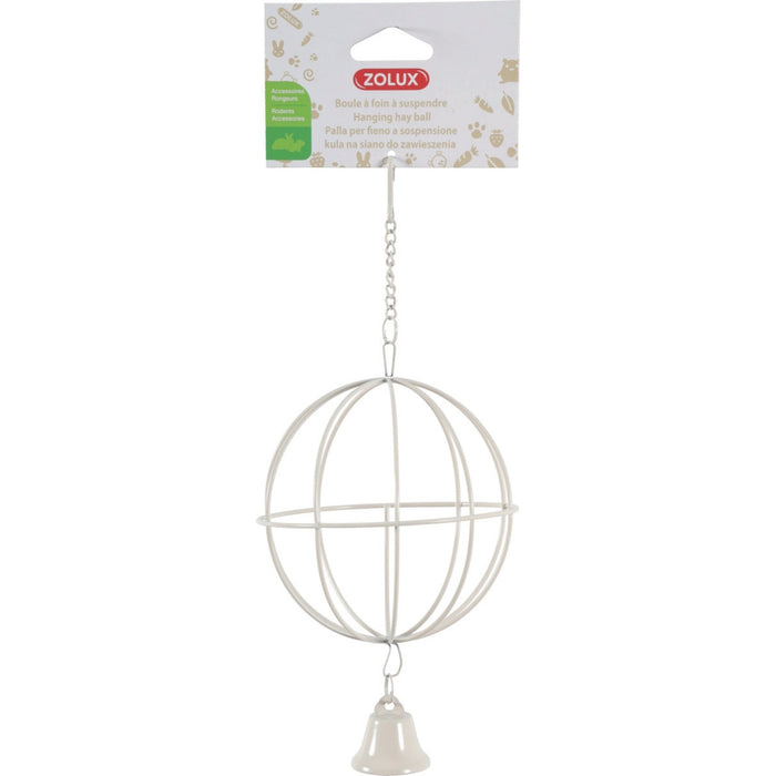 Metallic Hanging Hay Ball Beige 10 cm dia.