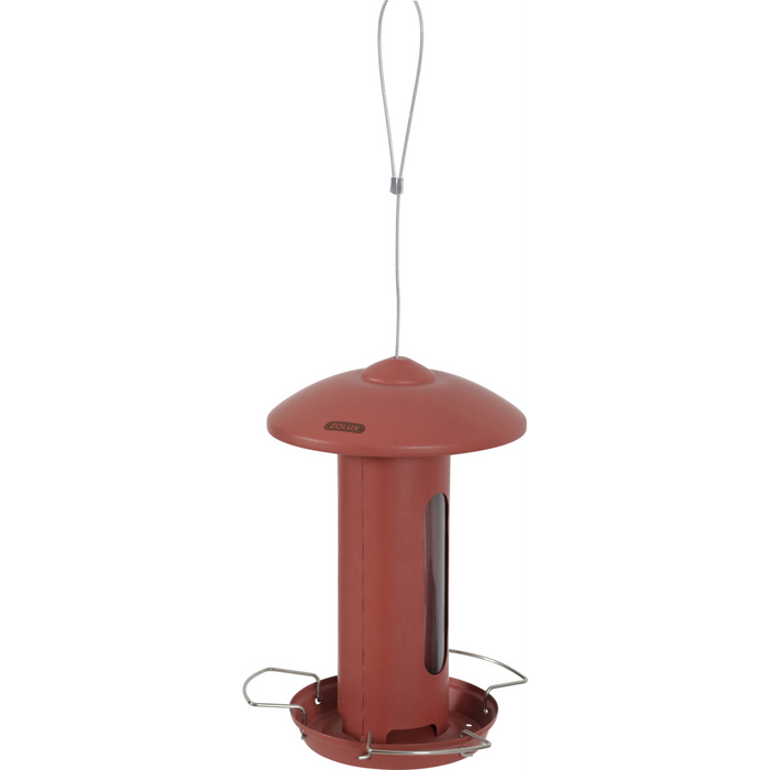 Solo Bird Feeder, Red Terra Metal