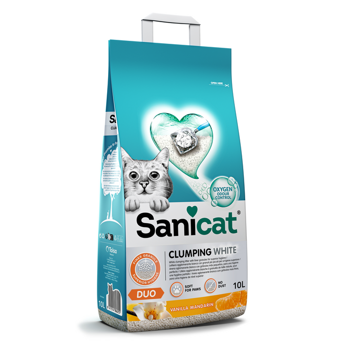 Sanicat Clumping White Duo 10 L