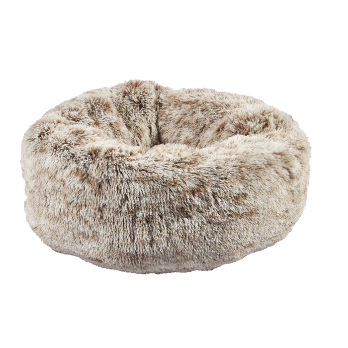 Donut Furry Pet Bed Grey, Small