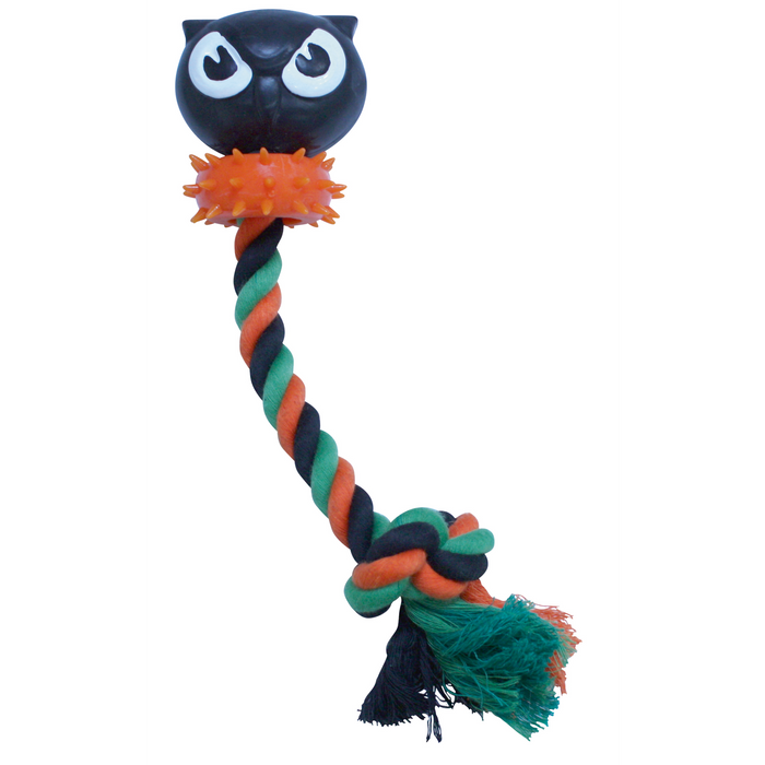 Cotton Bone W/ Rubber Scary Owl 25 cm