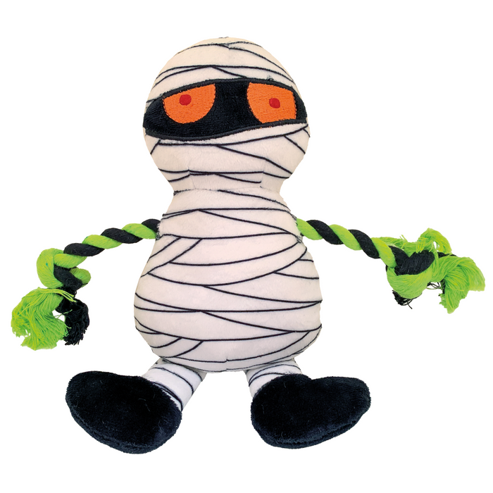 Dog Toy Fright Mummy W/ Rope 26cm