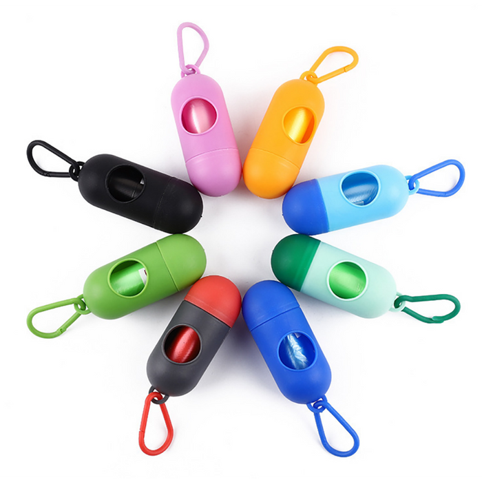 Value Poo Bags Dispenser in Assorted Colors, 15 bags