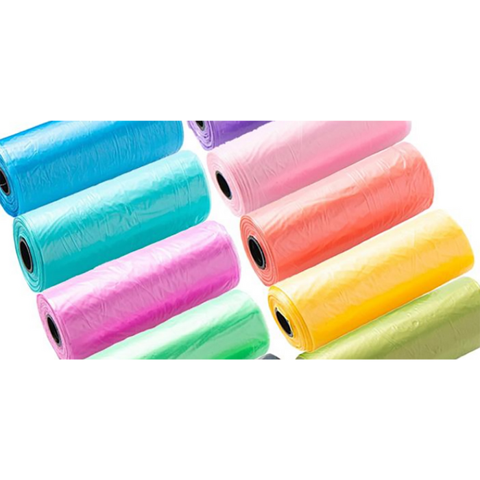 Value Poo Bags Roll in Assorted Colors, 15 bags