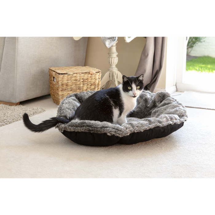 Mikki Cat Luxury Magic Pet Bed Pillow - Charcoal