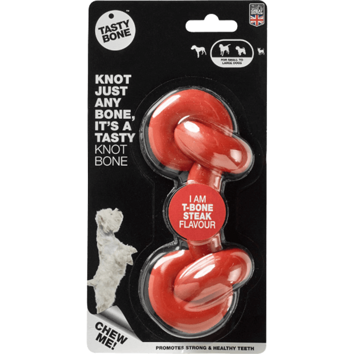 TastyBone Nylon Knotted Bone, T-Bone Steak Flavor