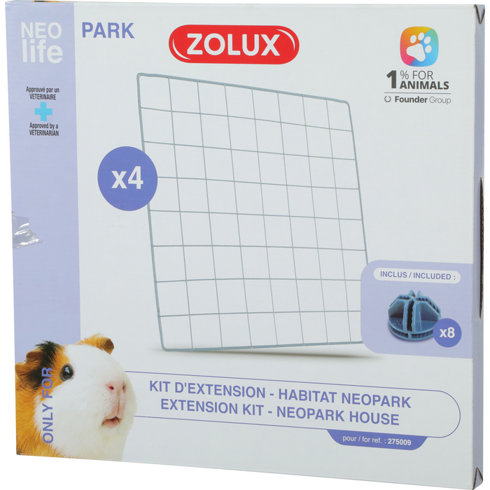Extension Kit With 4 Mesh Panels For Neolife Guinea Pig Neopark