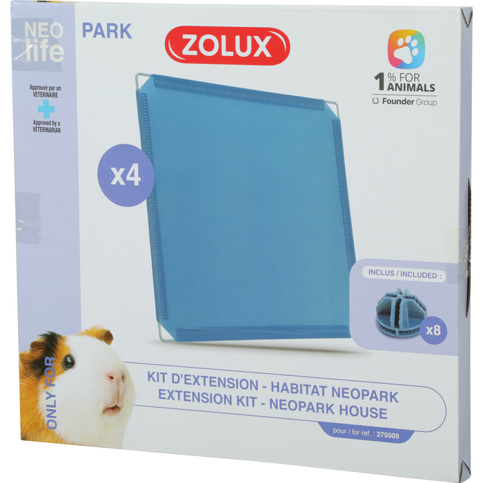 Extension Kit With 4 Solid Panels For Neolife Guinea Pig Neopark