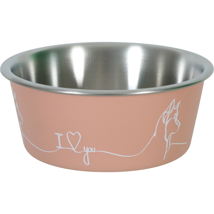 Non-Slip Love Dog Bowl Pink 1700 ml