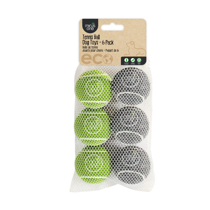 Bouncy Tennis Ball Dog Toys 6/pk