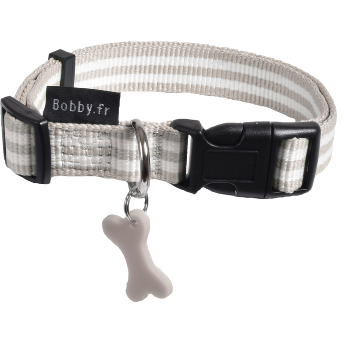Collar Stripe Taupe Medium