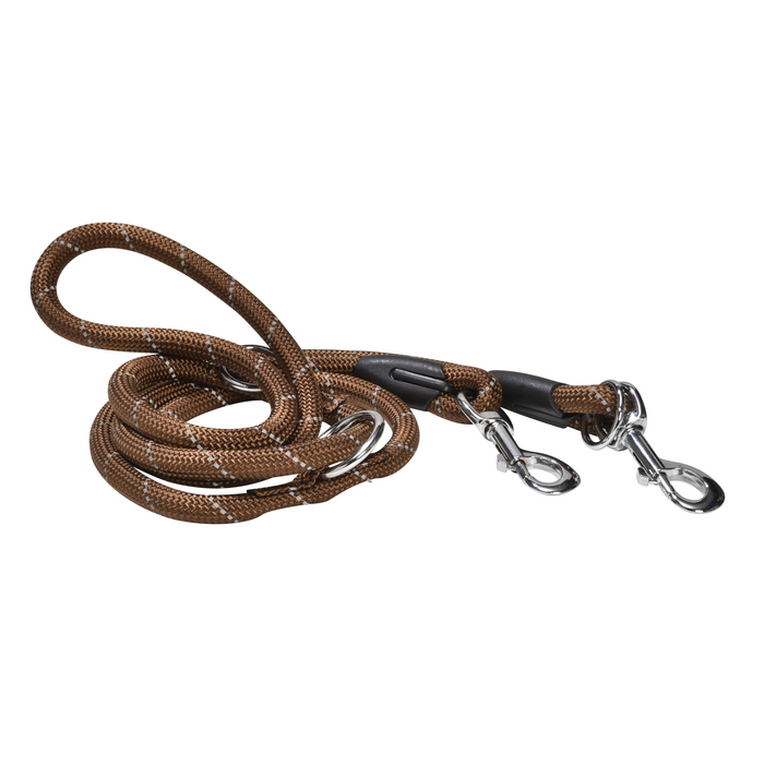 3 Positions Walk Leash Brown