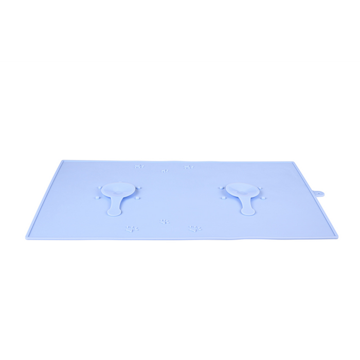 Silicone Bowl Mat with Suction Cup, Blue