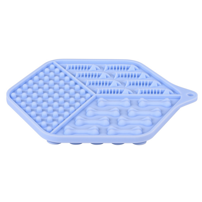 Silicone Cat Licking Mat Blue