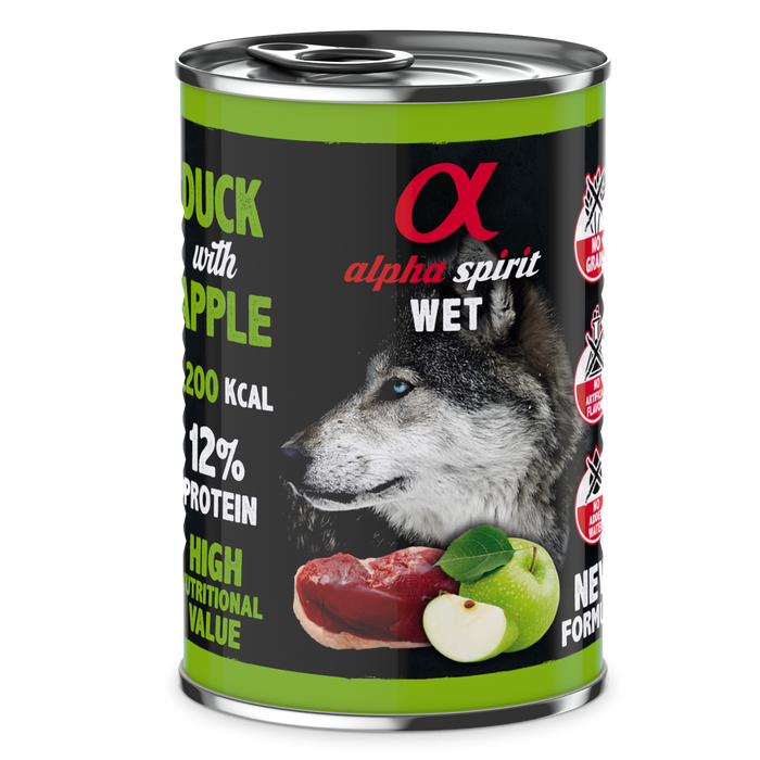 Canned Dog Food Duck With Green Apple 400 g