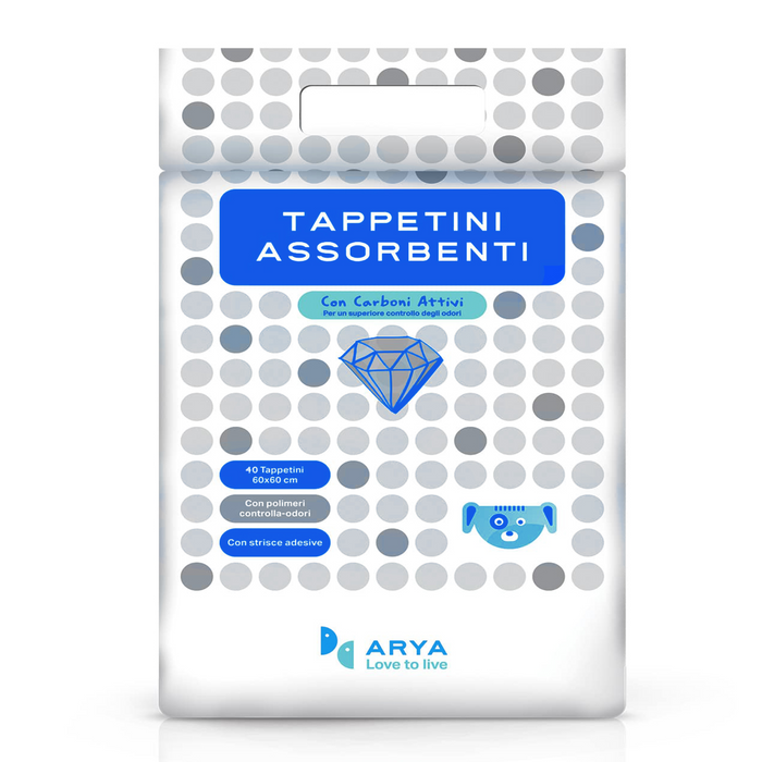 Arya Puppy Pads With Activated Carbon 60 x 60 cm, 40/pk