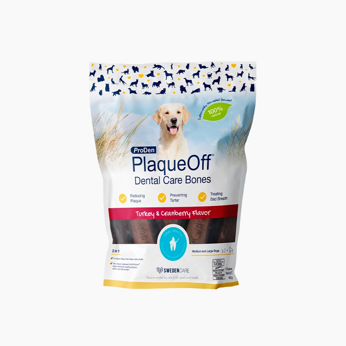 ProDen PlaqueOff Dental Care Bones, Turkey & Cranberry 482 g