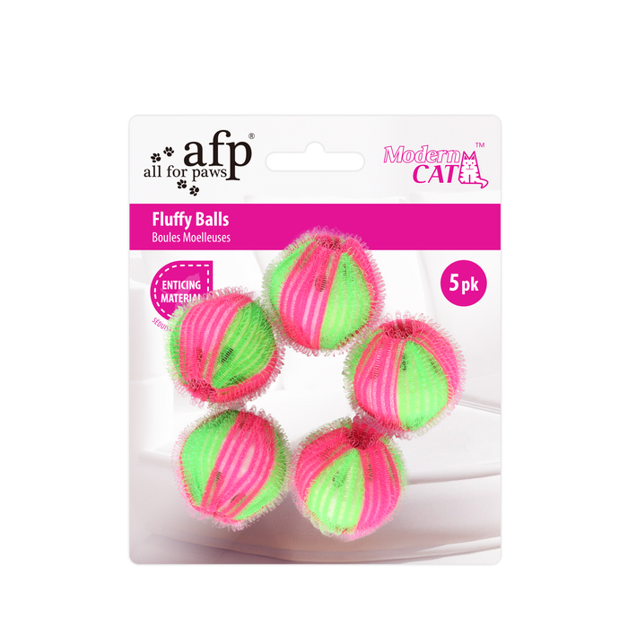 Modern Cat Fluffy Balls 5/pk