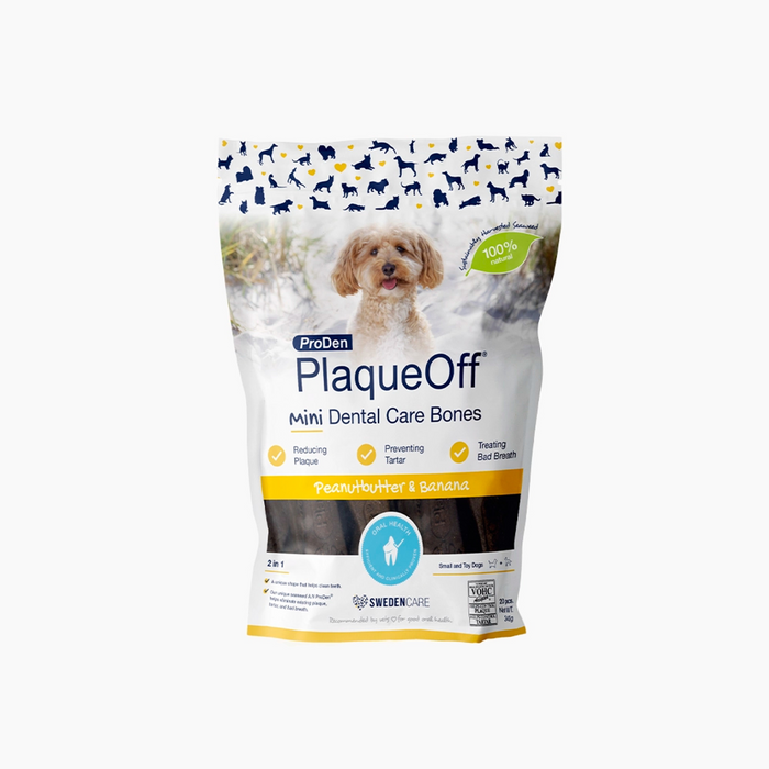 ProDen PlaqueOff Mini Dental Care Bones, Peanut Butter & Banana 340 g