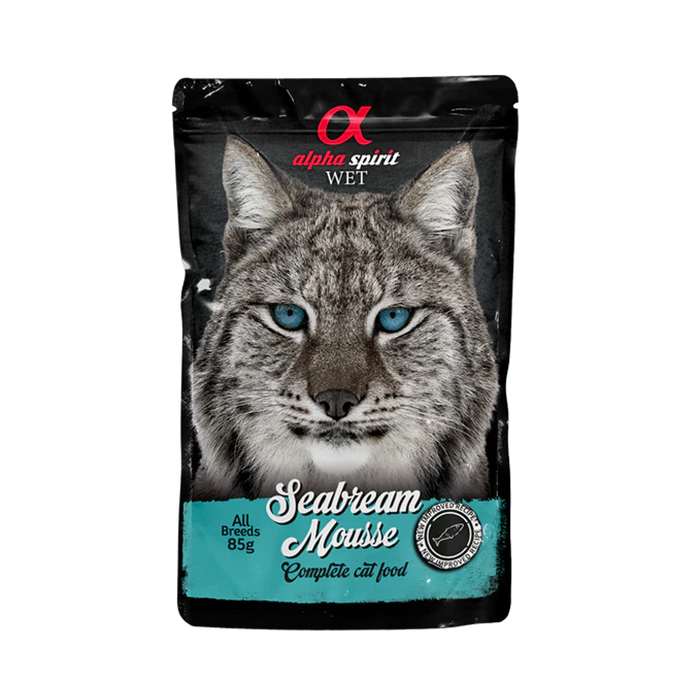 Seabream Mousse for Cats, 24 x 85 g Pouches