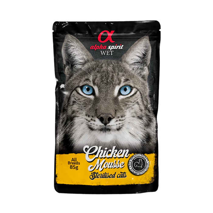 Chicken Mousse for Sterilized Cats, 24 x 85 g Pouches