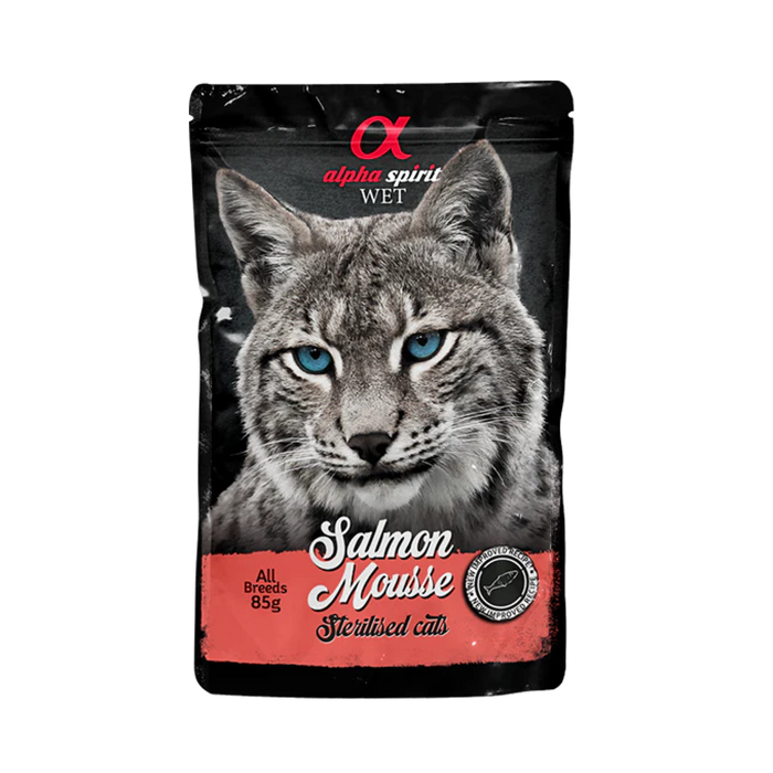Salmon Mousse for Sterilized Cats, 24 x 85 g Pouches