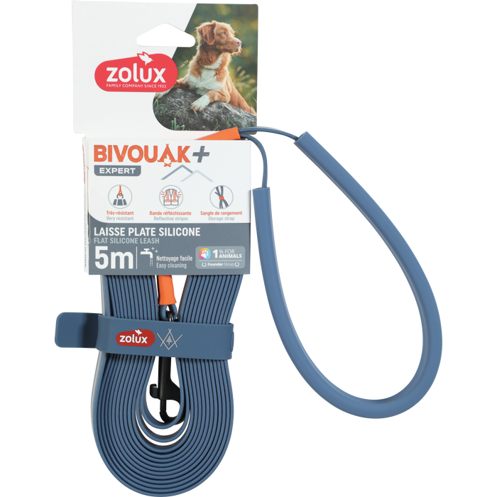 BVK Silicone Flat Lead Blue, 5 m