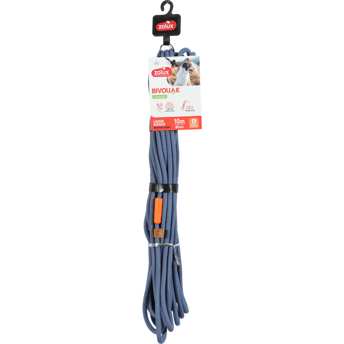BVK Polyester Lead for Dog Blue, 10 m/ 6 mm