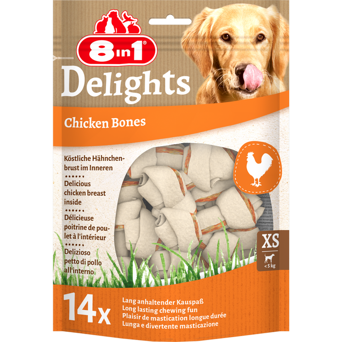 8in1 Delights Bones in Bag XS, 14 pcs, 168 g