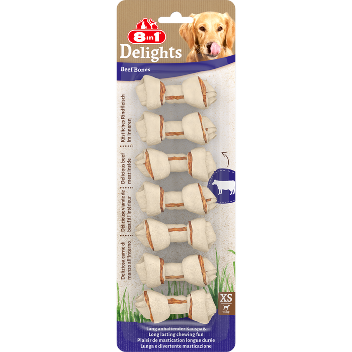 8in1 Delights Beef Bones XS, 7 pcs, 84 g