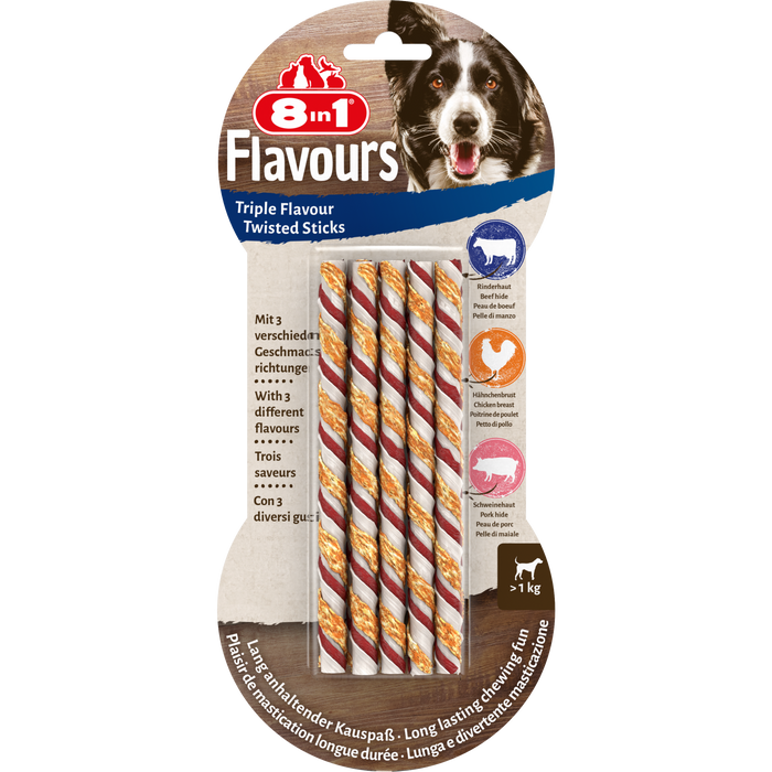 8in1 Triple Flavour Twisted Sticks 10pcs, 70 g