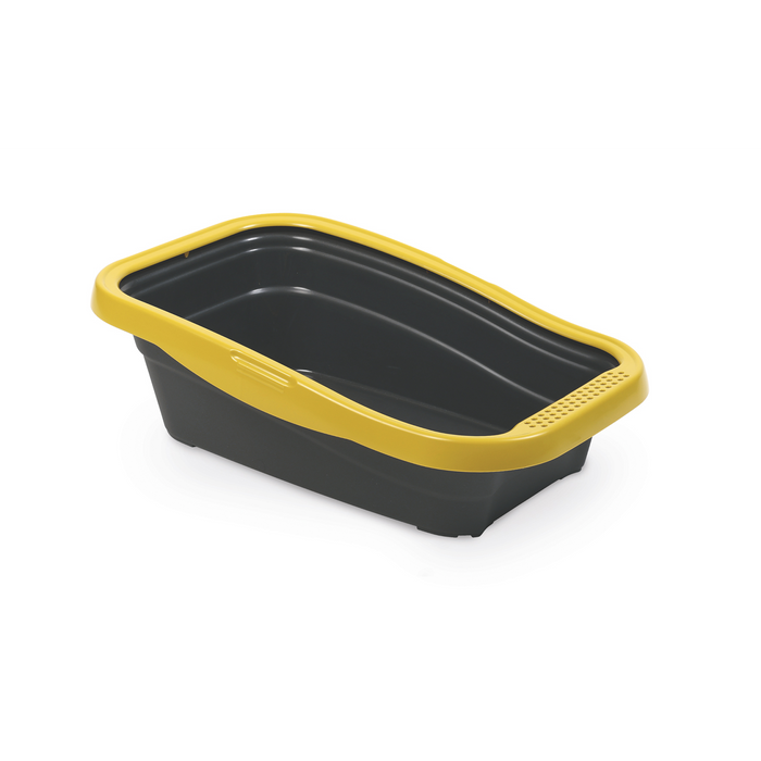 Nella Cat Litter Tray with Frame Yellow 58 x 37.5 x 18 cm