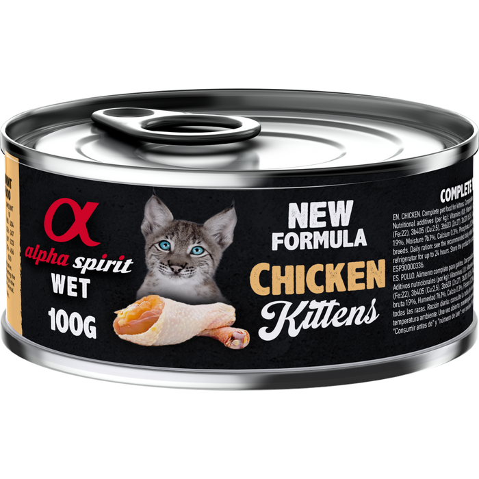 Wet Food for Kittens Chicken, 6 x 100 g cans