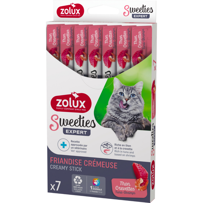 Sweeties Creamy Stick for Cats, Tuna Shrimp, 7 pcs/box