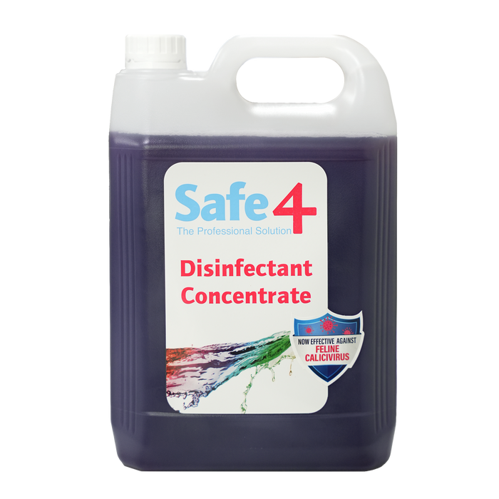 Safe4 Concentrated Disinfectant Cleaner, Lavender Scent, Enhanced Formula, 5 L