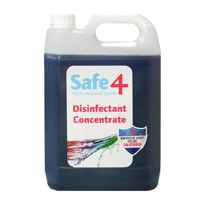 Safe4 Concentrated Disinfectant Cleaner, Freshmint Scent, Enhanced Formula, 5 L