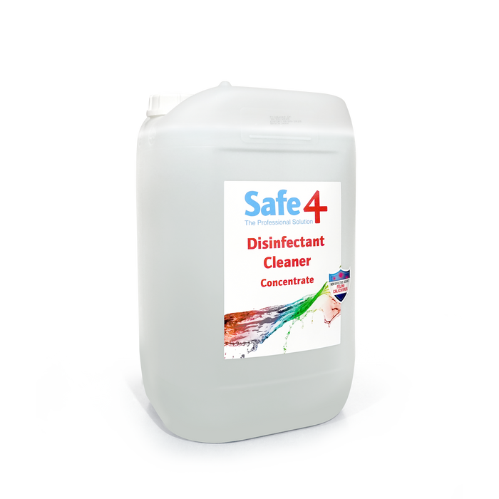 Safe4 Concentrated Disinfectant Cleaner, Odourless Scent, Enhanced Formula, 25 L