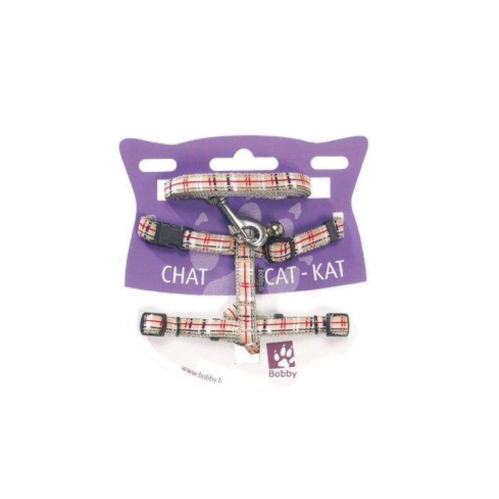 Kilt Cat Harness & Lead Beige, XSmall